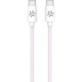USB-C till USB-C Kabel flätad 60W 1,5m Rosa