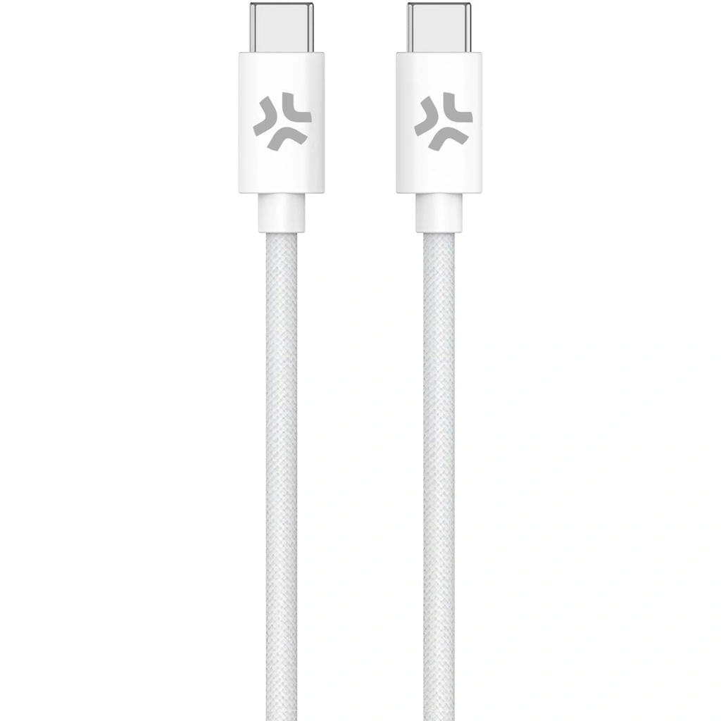 USB-C till USB-C Kabel flätad 60W 1,5m Vit