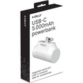 PBC5000 Kompakt PowerBank med USB-C-kontakt 10,5W 5000mAh Vit
