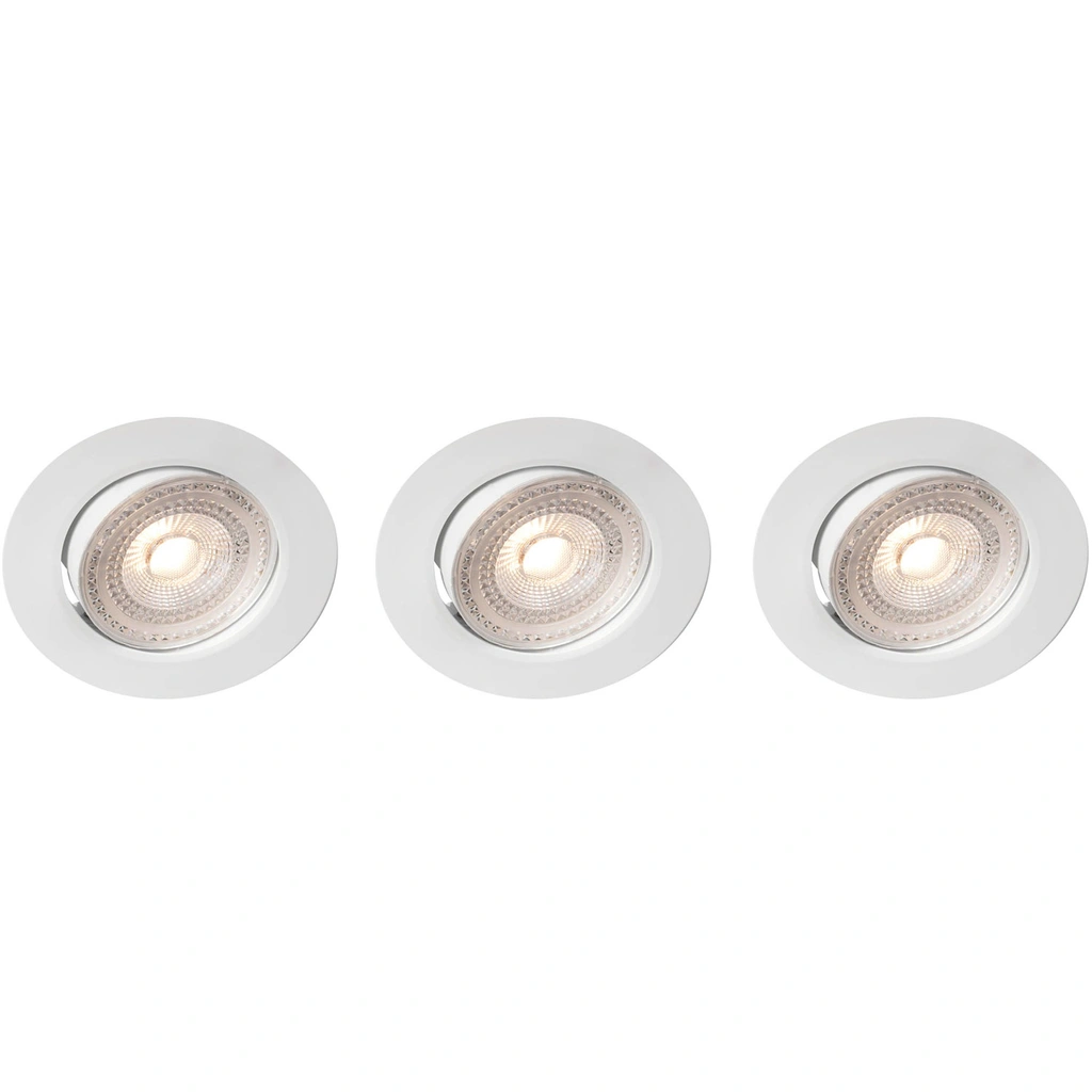 Sara 230V Dimbar downlight spotlight 3000K 400lm IP44 3-pack Vit