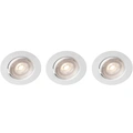 Sara 230V Dimbar downlight spotlight 3000K 400lm IP44 3-pack Vit