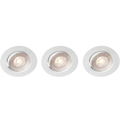 Sara 230V Dimbar downlight spotlight 3000K 400lm IP44 3-pack Vit