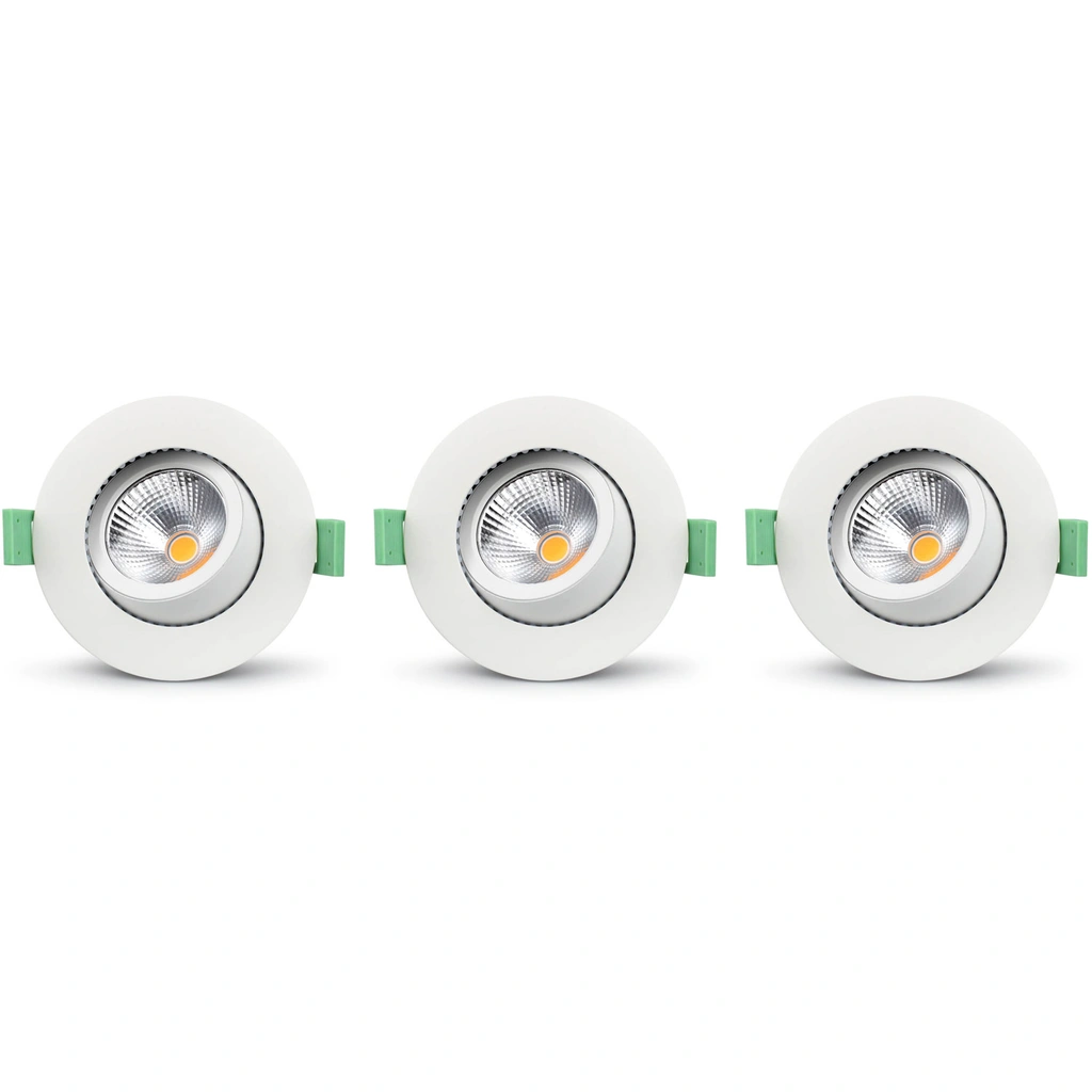 Lisa Dimbar Infälld downlight 3000K 600lm IP65 3-pack Vit