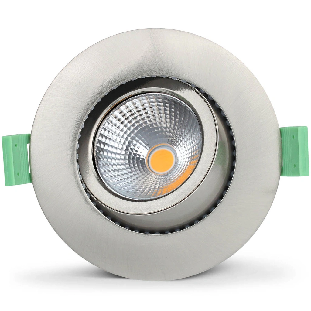 Lisa Dimbar Infälld downlight 3000K 600lm IP65 3-pack Borstad stål 