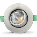 Lisa Dimbar Infälld downlight 3000K 600lm IP65 3-pack Borstad stål 