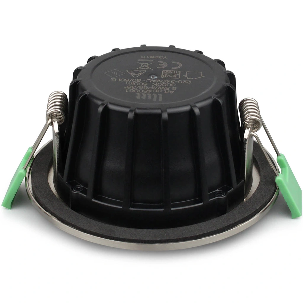 Lisa Dimbar Infälld downlight 3000K 600lm IP65 3-pack Borstad stål 