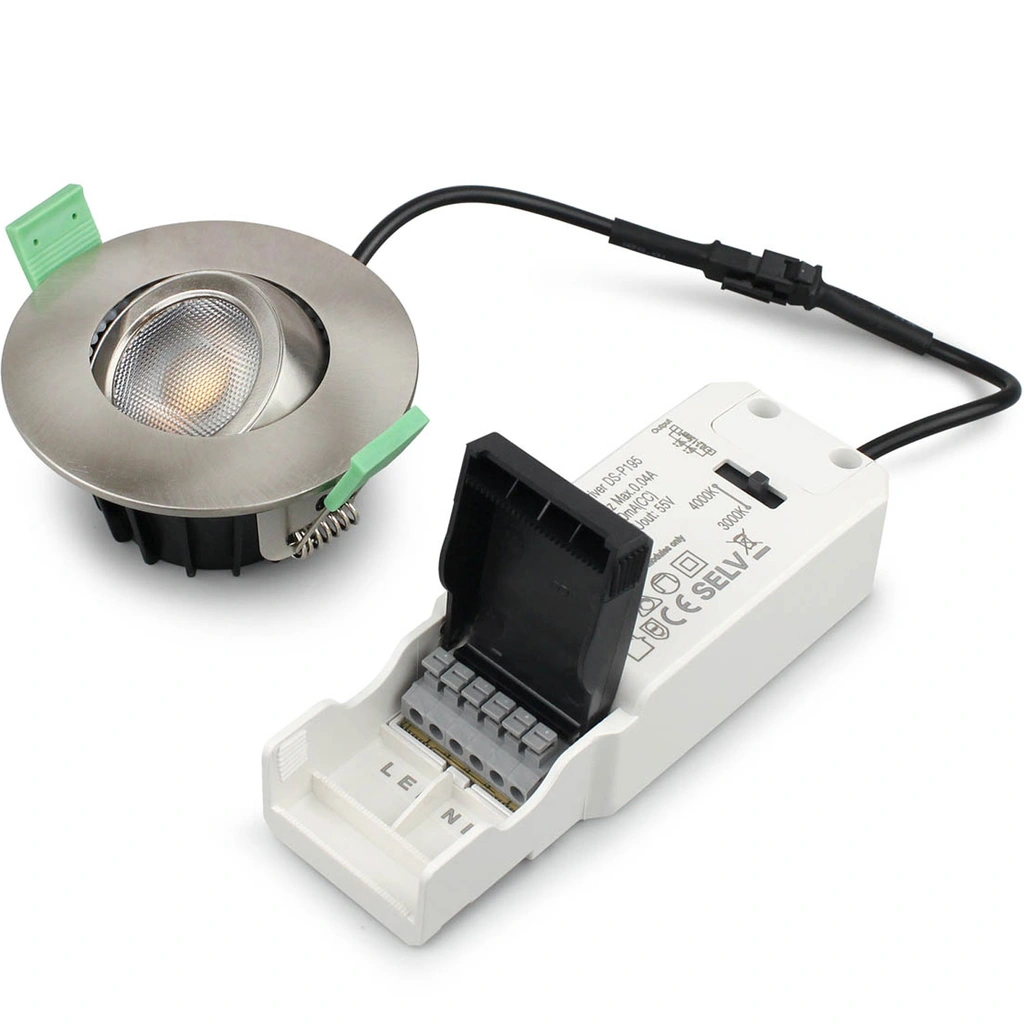 Sanna Dimbar Infälld downlight 3000K/4000K 520lm IP65 1-pack Borstad stål   