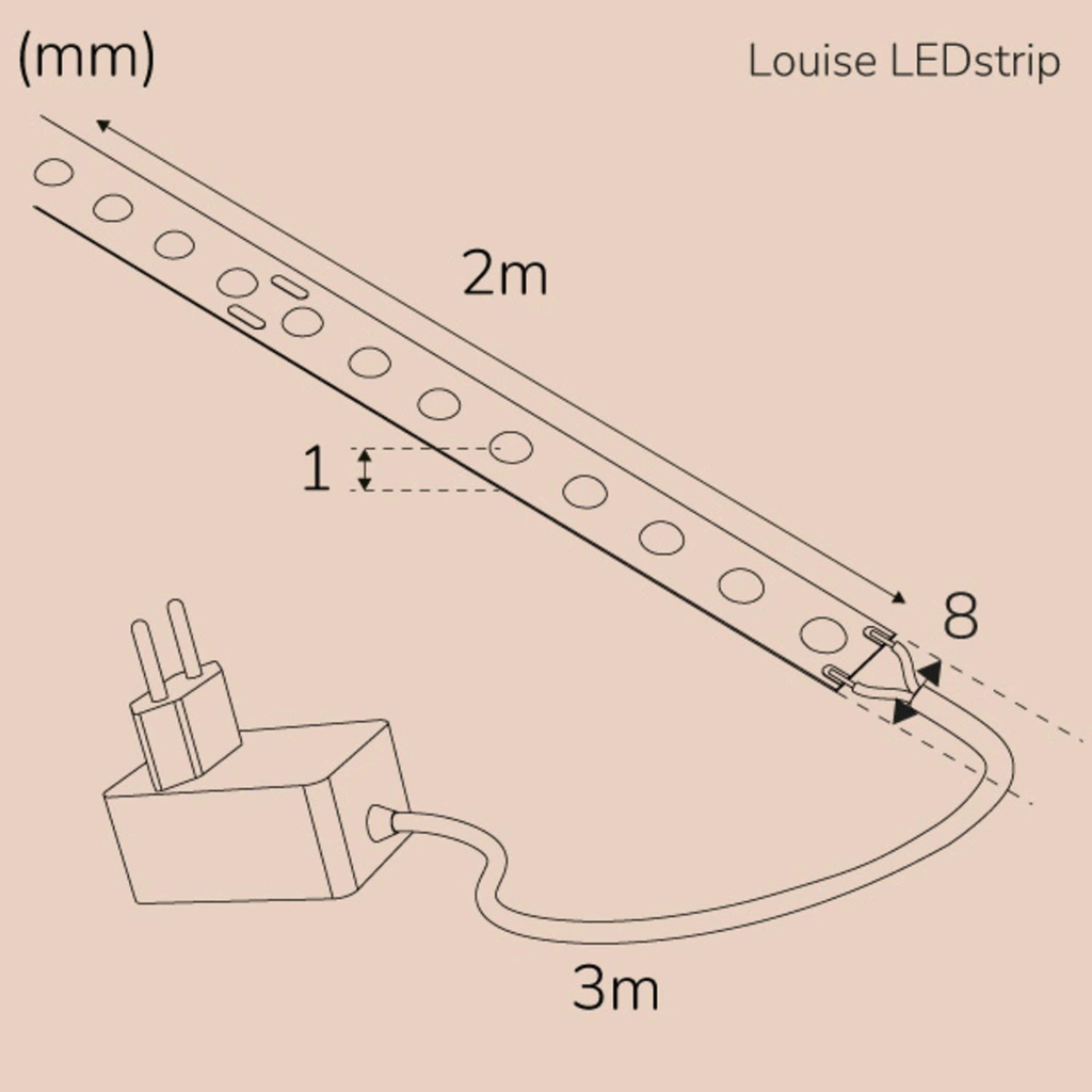 Louise Ledstrip kit COB-LED DOT IP20 2m​​​ 3000K​​​