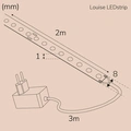 Louise Ledstrip kit COB-LED DOT IP20 2m​​​ 3000K​​​