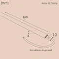 Anna Ledstrip COB-LED Milky utan trafo IP65 6m​​ 3000K​​​