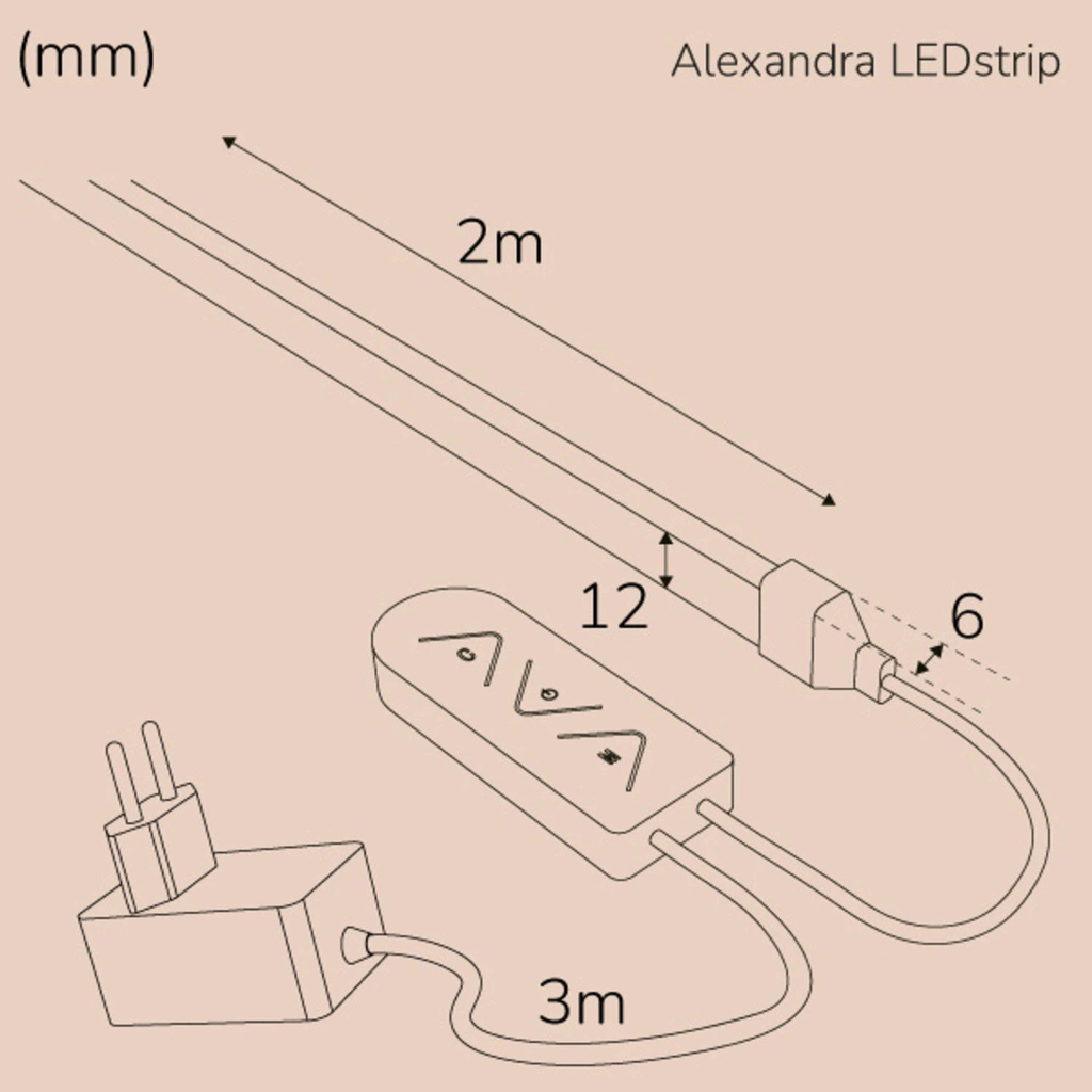 Alexandra Ledstrip kit RGBIC Neon IP65 Smart Tuya WiFi 2m​​​