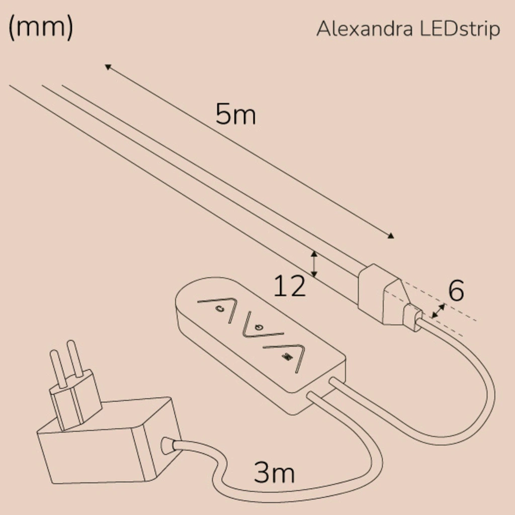 Alexandra Ledstrip kit RGBIC Neon IP65 Smart Tuya WiFi 5m​​​