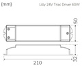 Lilly Driver Transformator för LED-strip 24V 0-60W IP20