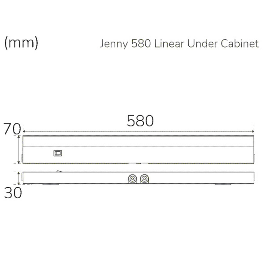 Jenny 580 Köksbänksbelysning Dimbar 3000K 1000lm 580cm