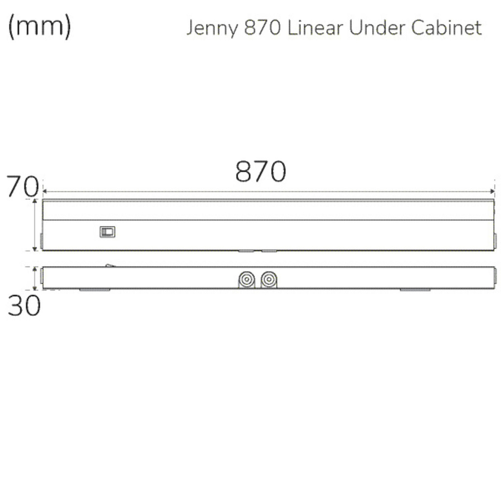 Jenny 870 Köksbänksbelysning Dimbar 3000K 1000lm 870cm