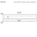 Jenny 870 Köksbänksbelysning Dimbar 3000K 1000lm 870cm