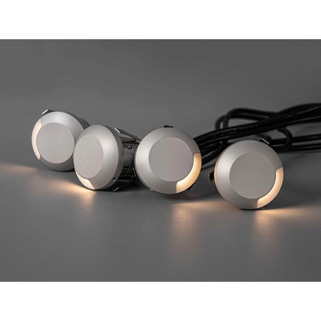 Allan Steplight kit 4-pack inkl strömadapter 12V 3000K 5lm IP67