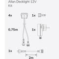 Allan Decklight kit 4-pack inkl strömadapter 12V 3000K 10lm IP67