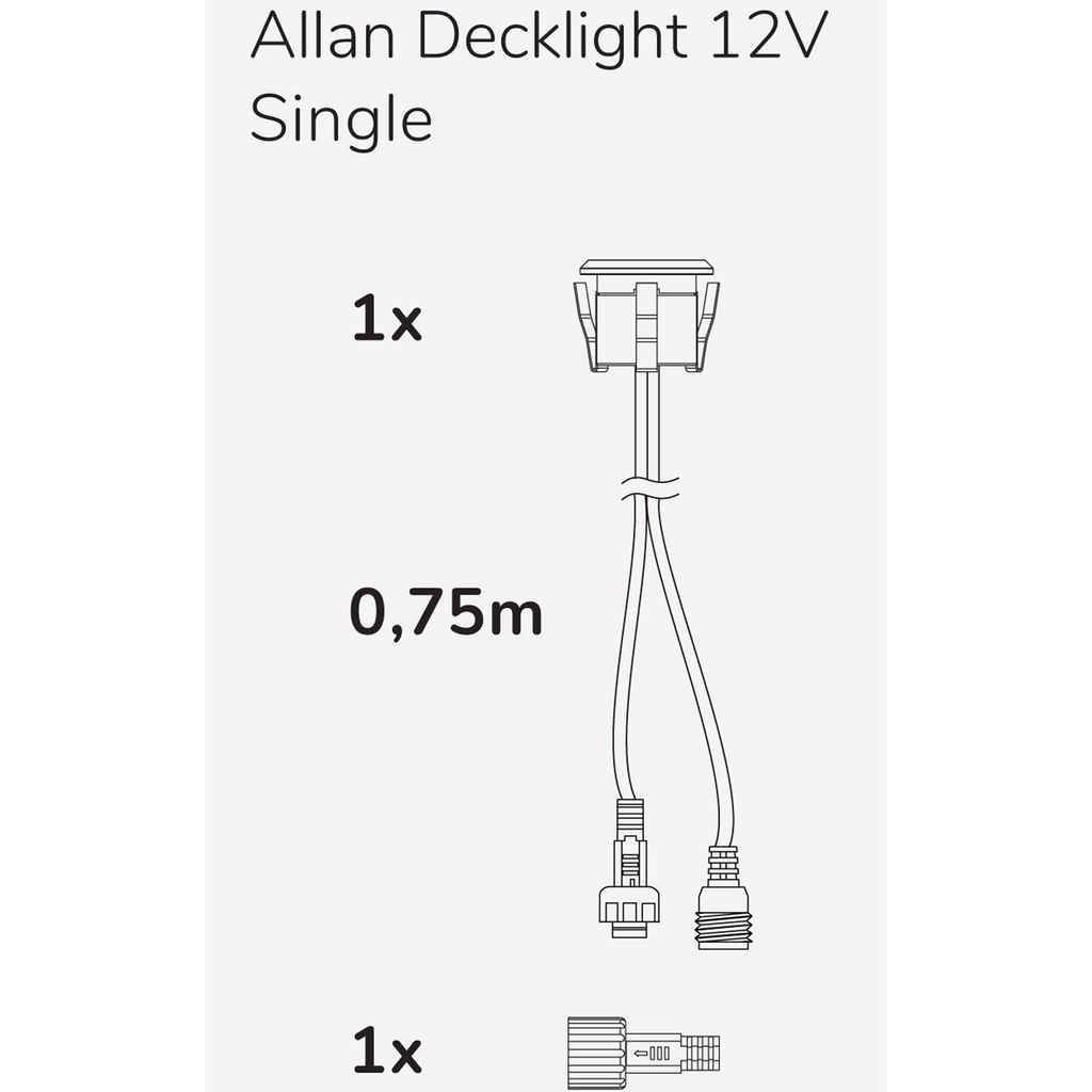 Allan Decklight 1-pack 12V 3000K 10lm IP67