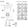 Allan More Decklight 1-pack 12V 3000K 100lm IP67