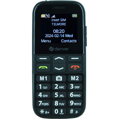 4G Knapp-telefon med SOS/alarm-knapp och stora tydliga knappar