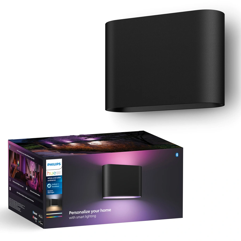 Dymera Vägglampa inom- och utomhus White and Color Ambiance Svart