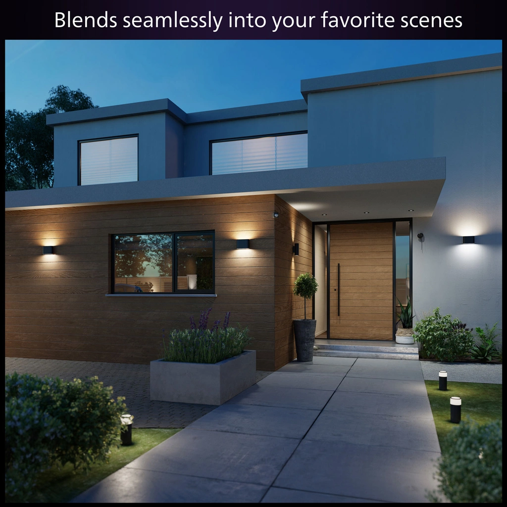 Dymera Vägglampa inom- och utomhus White and Color Ambiance Svart