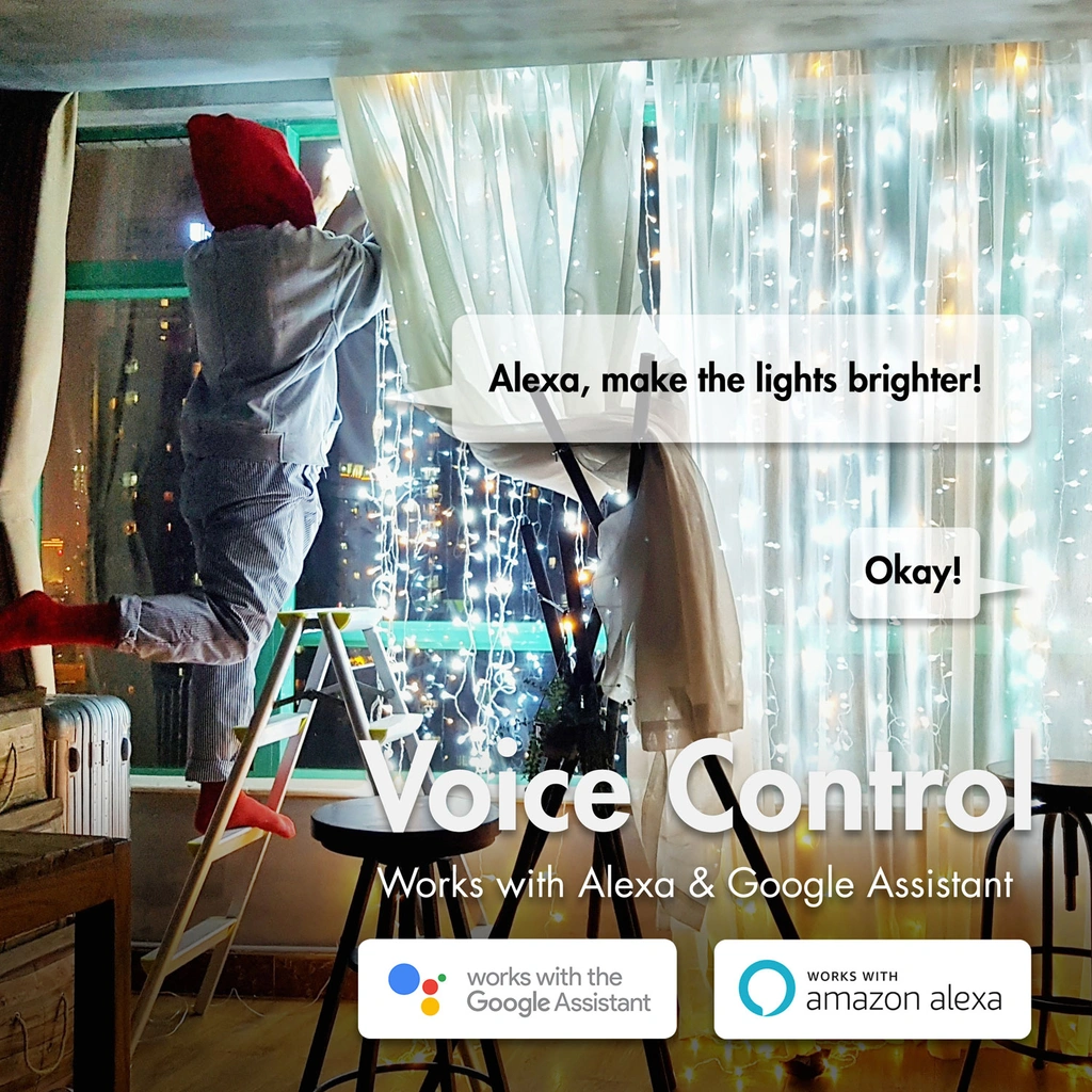 RGB-ljusslinga med fjärrkontroll och WiFi Tuya IP65 3 m