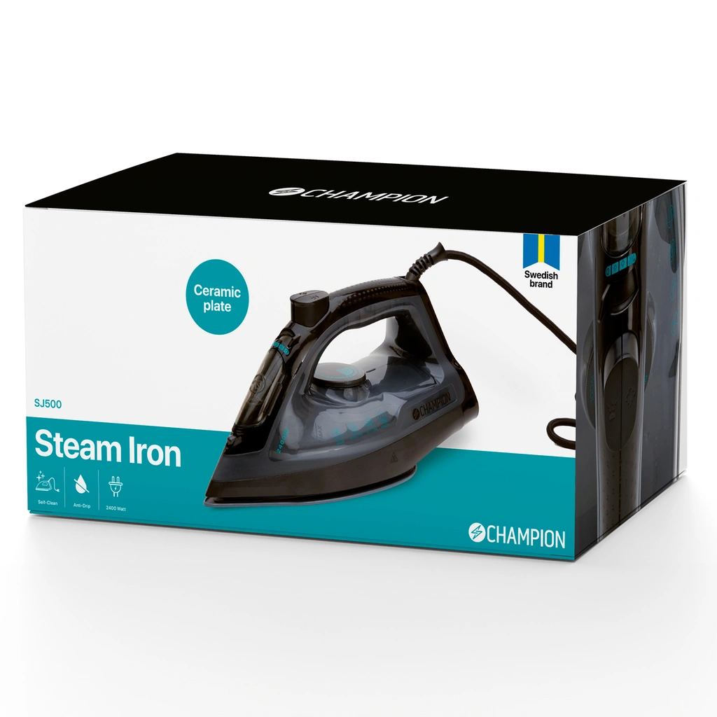 Steam Iron Ceramic 2400W SJ500 Black