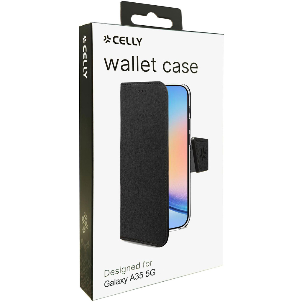 Wally Wallet Case Galaxy A35 5G Svart