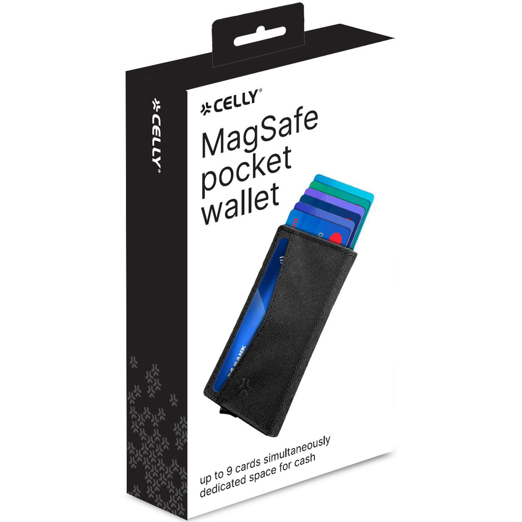Magwalletpt MagSafe-korthållare och plånbok Svart