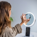 Bathroom Wireless Charger with Mirror Round LED 8inch