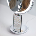 Bathroom Wireless Charger with Mirror Round LED 8inch