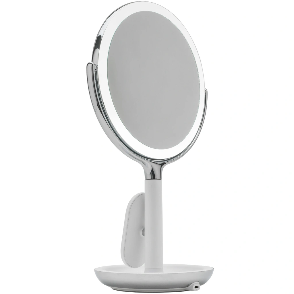 Bathroom Wireless Charger with Mirror Round LED 8inch