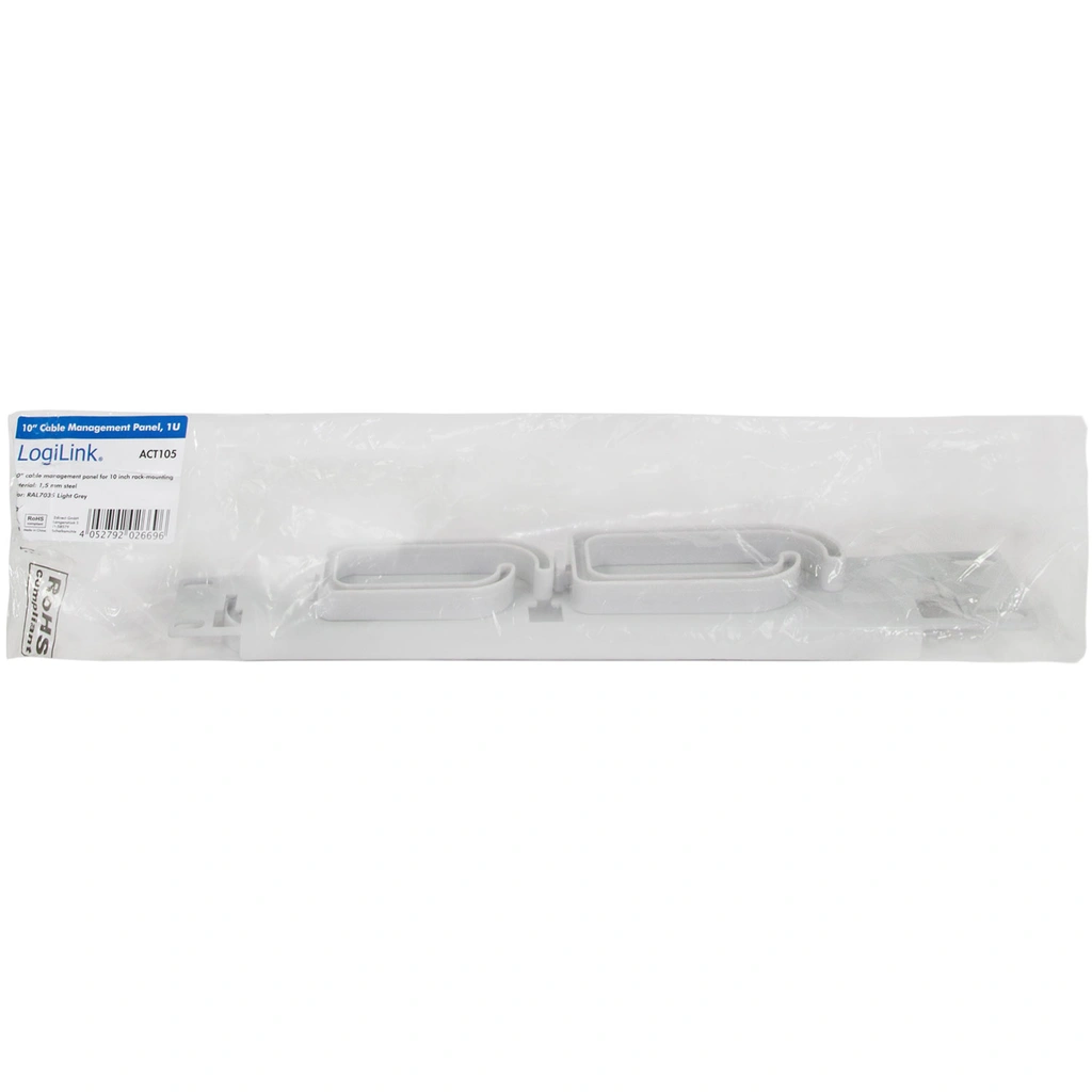 10"-kabelpanel med 3 fästen U1 Grå