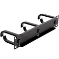 10"-kabelpanel med 3 fästen U1 Svart
