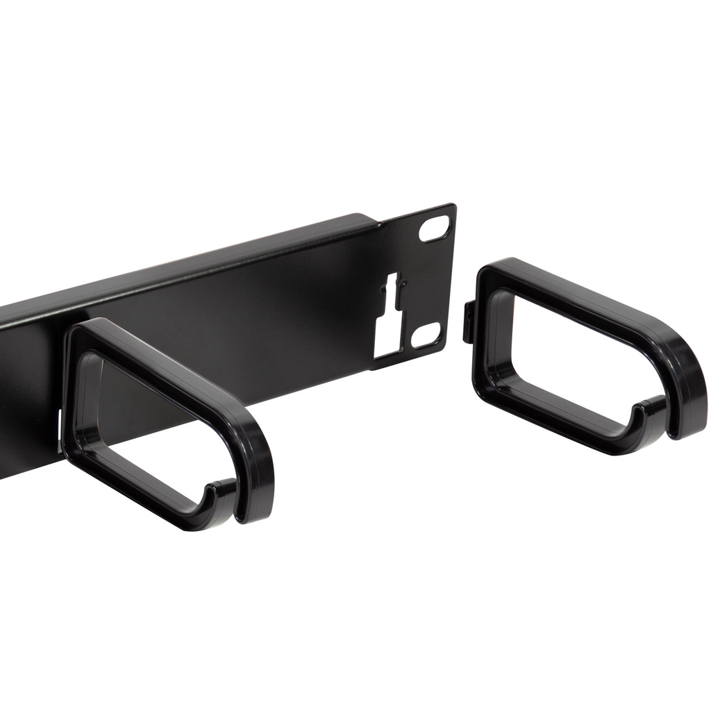 10"-kabelpanel med 3 fästen U1 Svart