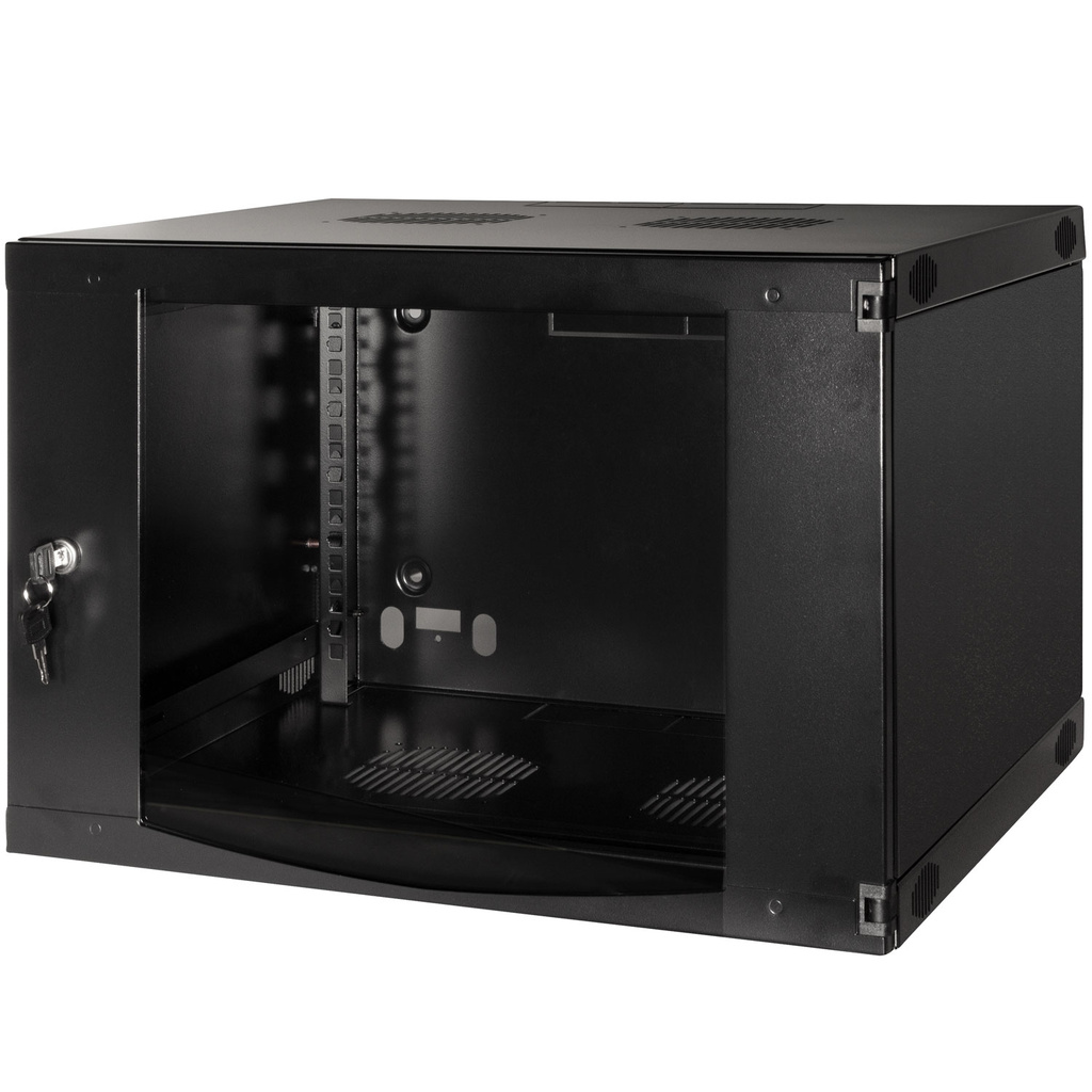 19" Väggskåp/serverskåp U6 540 x 450 x 330 mm Omonterat Svart