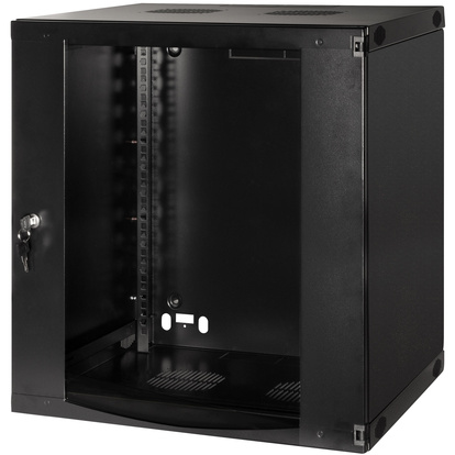 19" Väggskåp/serverskåp U12 540 x 450 x 595 mm Omonterat Svart
