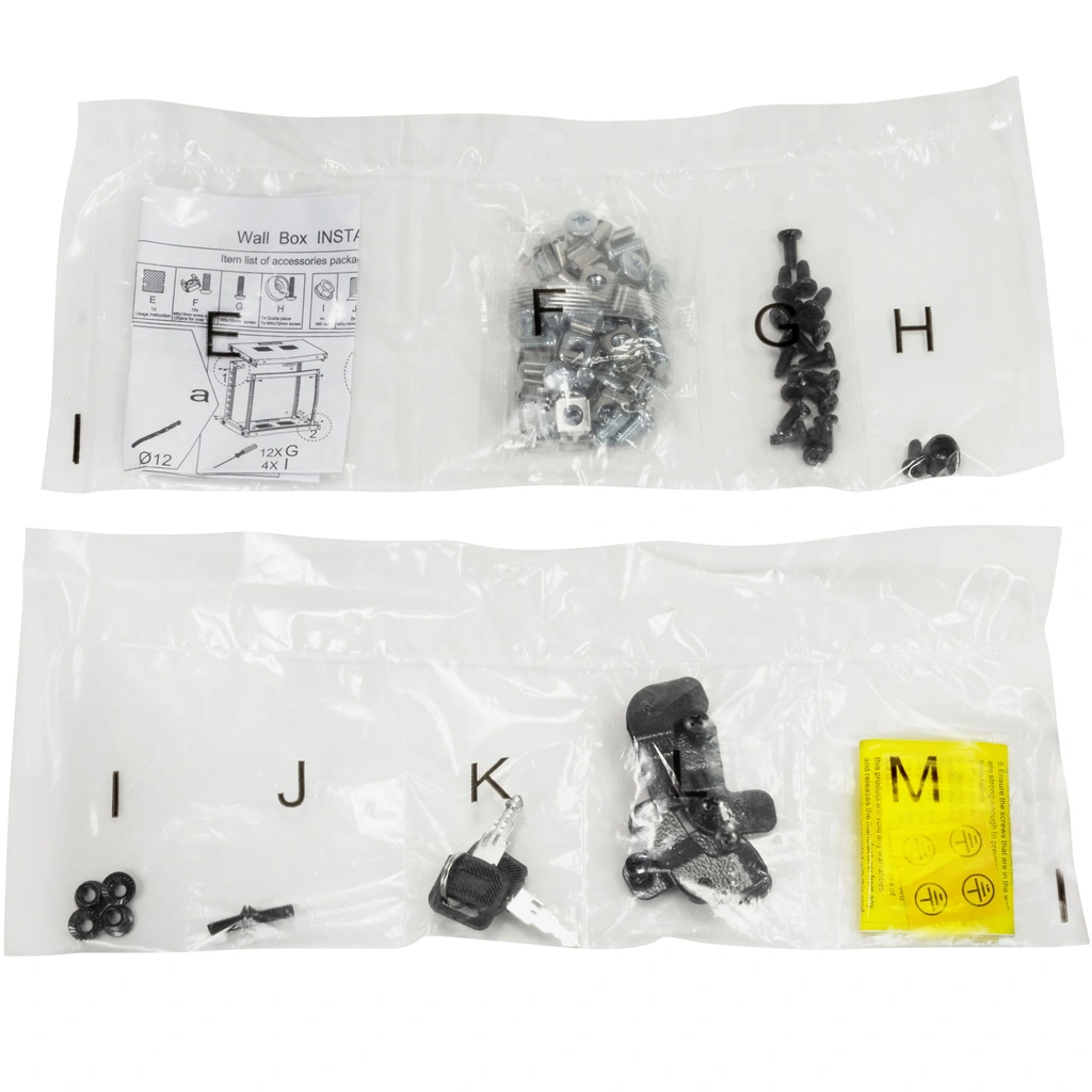 19" Väggskåp/serverskåp U12 540 x 450 x 595 mm Omonterat Svart