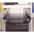 19"-hylla 1U 440 x 350 mm max 10 kg Svart