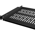 19"-hylla 1U 440 x 350 mm max 10 kg Svart