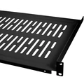 19"-hylla 1U 440 x 350 mm max 10 kg Svart