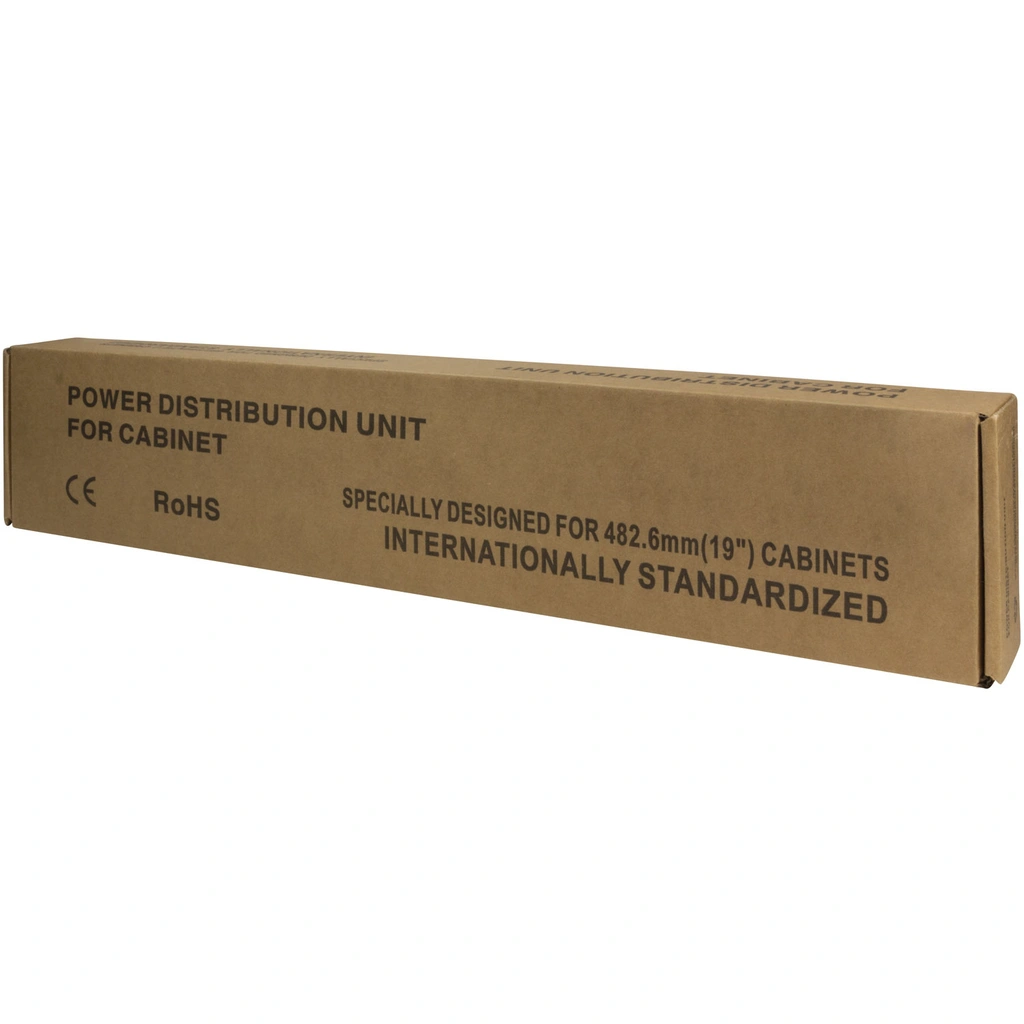 9-vägs grenuttag för 19"-rack U1 Svart