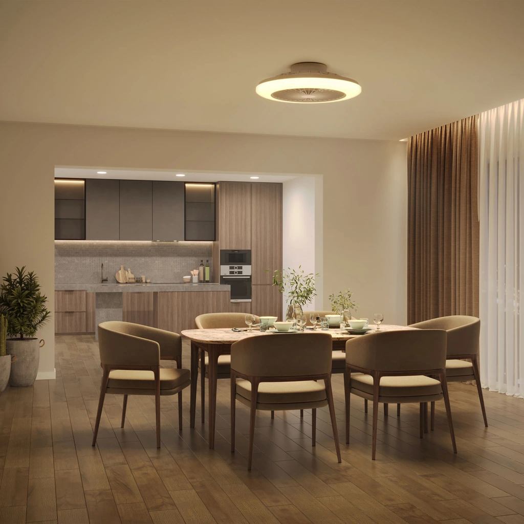 Amigo Takfläkt med LED-belysning Varm-/kallvitt 4000 lm