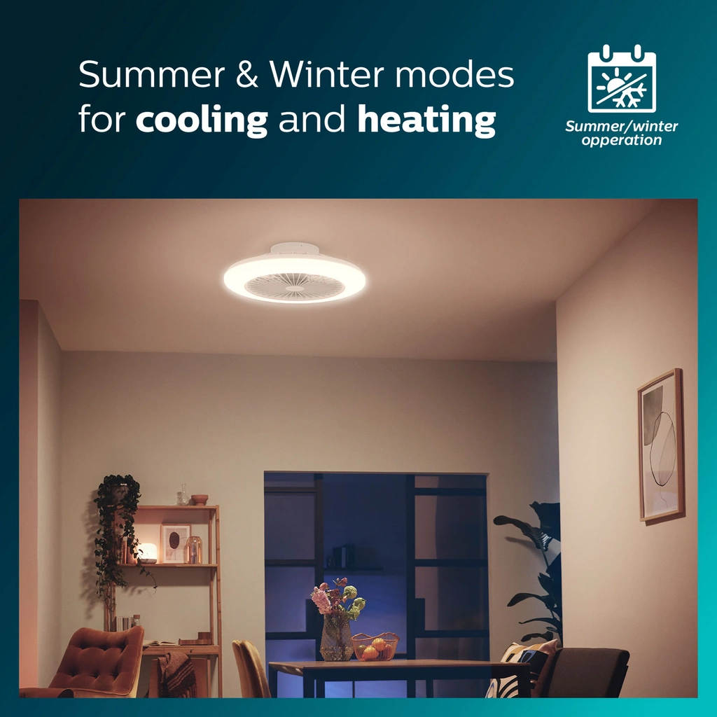 Amigo Takfläkt med LED-belysning Varm-/kallvitt 6000 lm