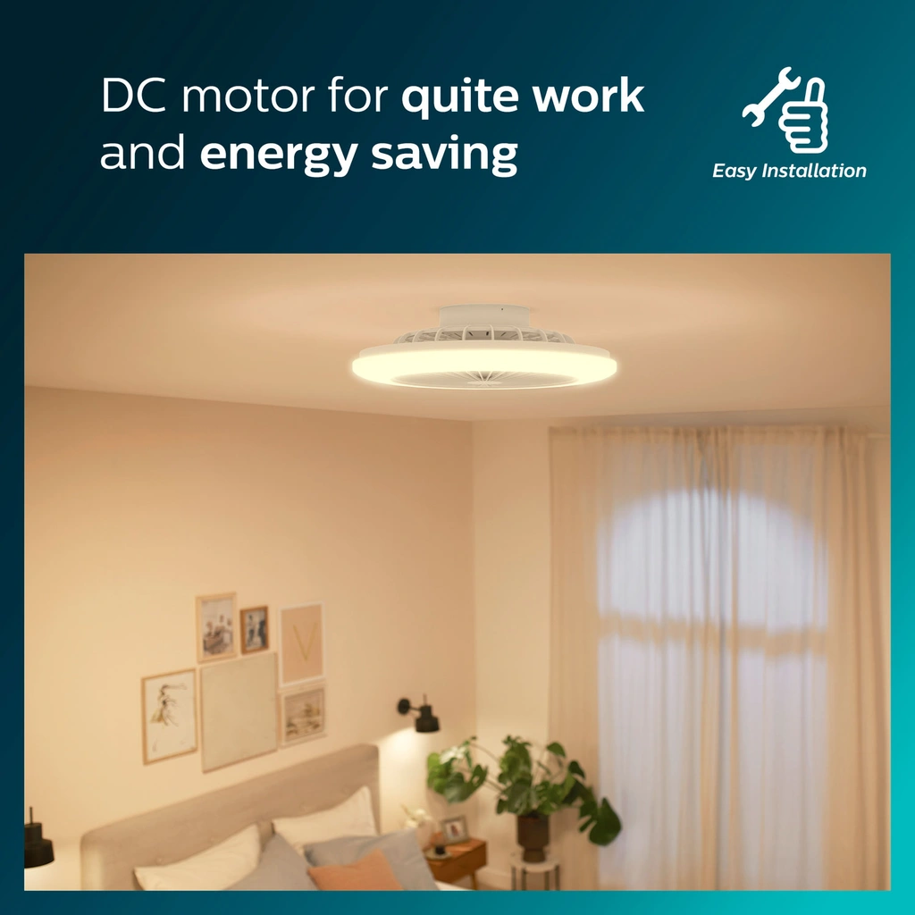 Amigo Takfläkt med LED-belysning Varm-/kallvitt 6000 lm