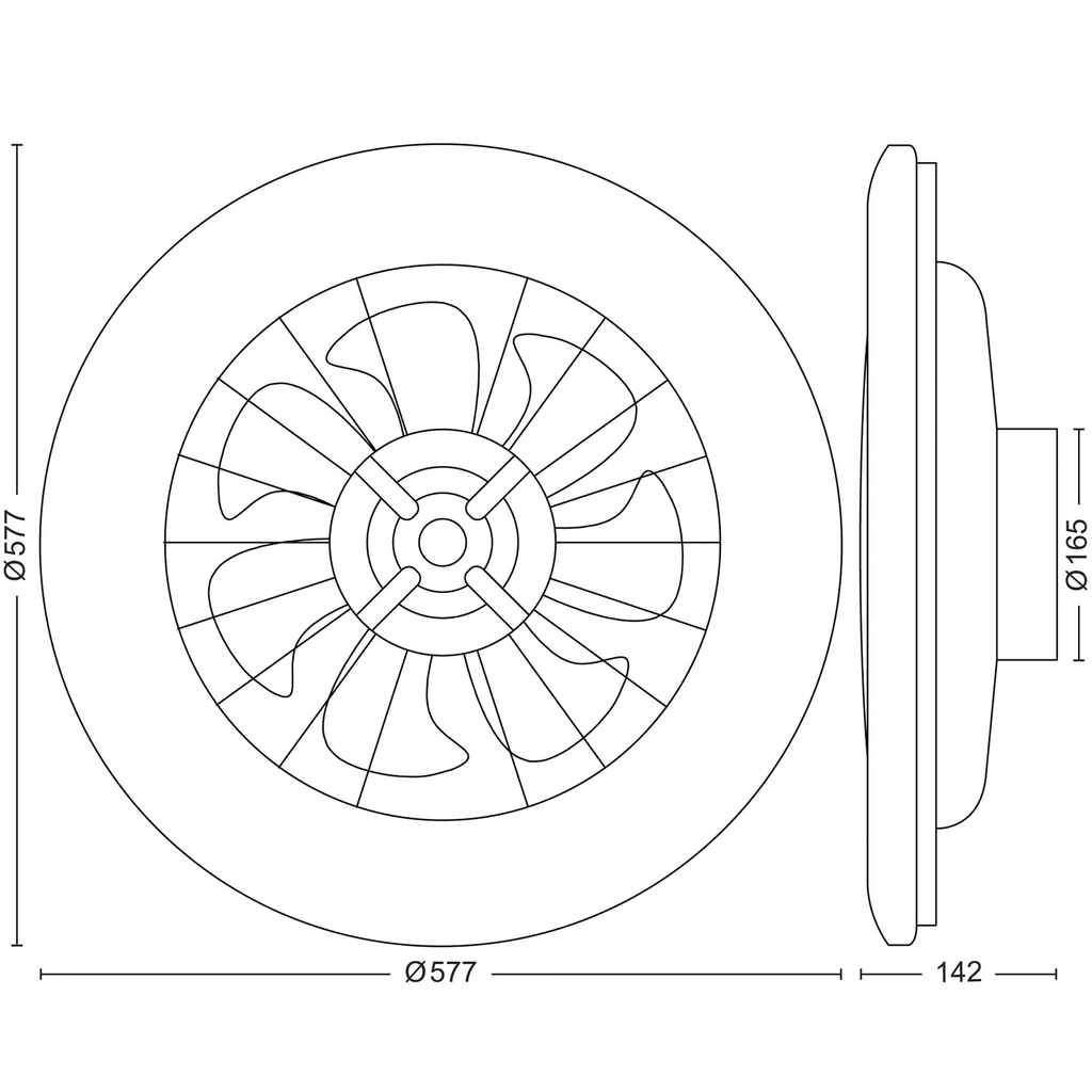 Amigo Takfläkt med LED-belysning Varm-/kallvitt 6000 lm