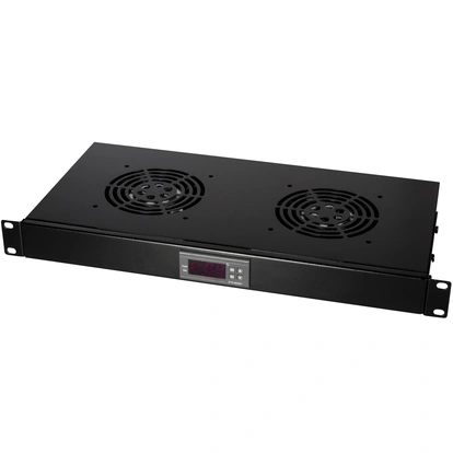 Fan unit for 19" rack 2 fans 25 dBA U1 Black