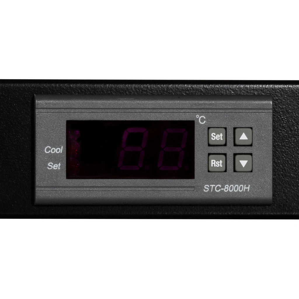 Fläktenhet för 19"-rack 2 fläktar 25 dBA U1 Svart